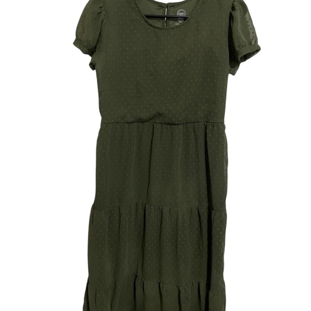 Green Short Sleeve Dress